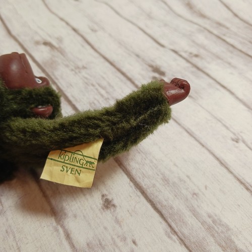Llavero de Colección Kipling Monkey SVEN Piel Verde Oscuro Cara Marrón Chupador de Pulgar Taiwán 2" - Imagen 7 de 8
