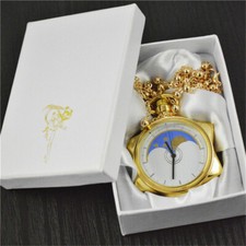 Anime Sailor Moon Pocket Watch Tsukino Usagi Chiba Mamoru Love Necklace Pendant