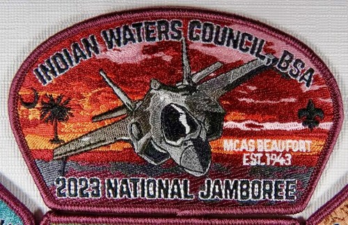 BSA INDIAN WATERS COUNCIL OA 221 2023 JAMBOREE 6-PATCH MARINES US AIR FORCE JSP - Picture 3 of 7