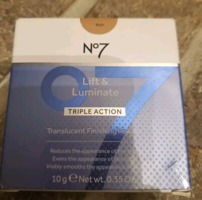 No7 Lift & Luminate Triple Action Translucent Finishing Powder - 0.35oz/Rich