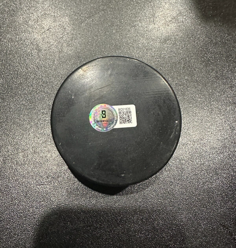 Gerry Cheevers Boston Bruins Autographed Signed Hockey Puck coa Beckett Holo* - Picture 2 of 2