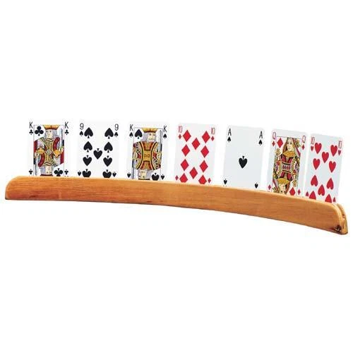 1 Kartenhalter Holz 50cm Spielkartenhalter Karten Halter für Rommee Kanaster UNO