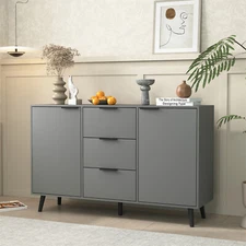 Sideboard Buffet Storage Cabinet Coffee Bar Cabinet Cupboard with 3 Drawers