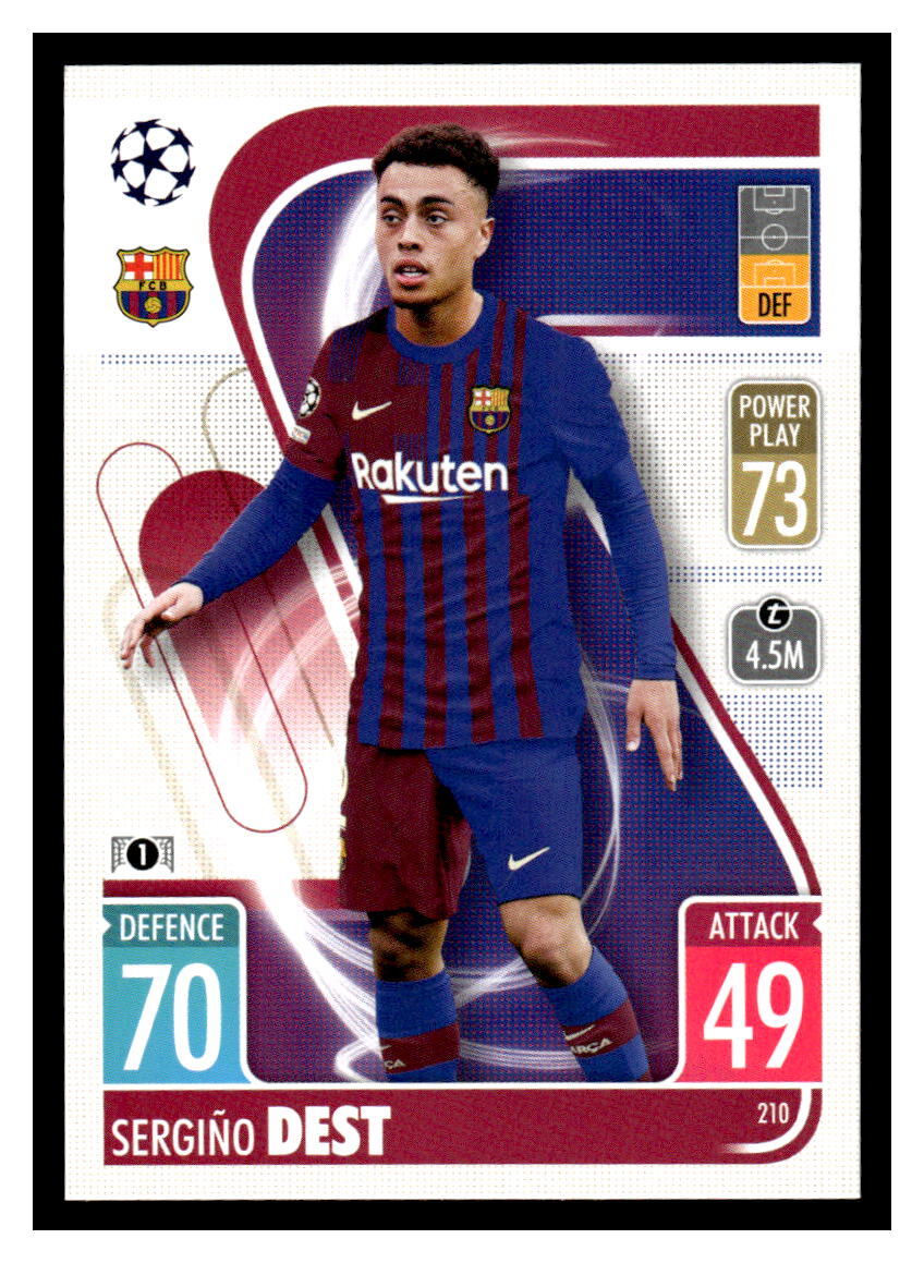 2021 Topps Match Attax UEFA Champions and Europa League  #210 Sergino Dest