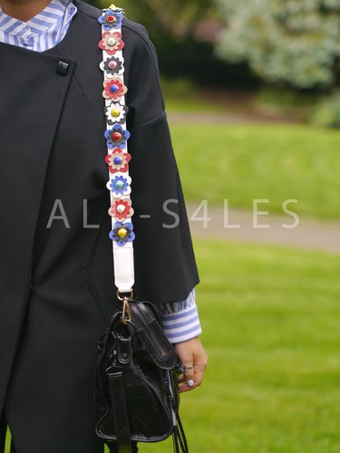 NEW Interchangeable Strap You Leather Shoulder Bag Camera Strap Studs Flowers - Picture 19 of 30