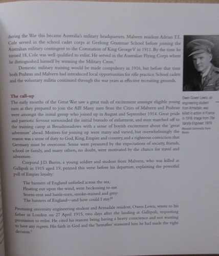 SUBURBS at WAR The Cities of Malvern & Prahran during the Great War Helen Doyle - Picture 5 of 11