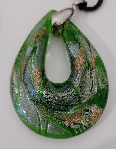 Lamp Work Art Glass Pendant Necklace ~ Lot of 4 ~ Set 6 - Picture 4 of 6