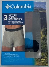 Columbia Cotton Stretch Boxer Briefs Size Small 3 RDJ/COMP/CHAR