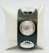 Calvin Klein Women s Watch Green Leather Design K4623100 New Battery Read