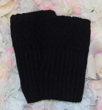 Black 8" cuff BOOT TOPPERS! Black "Boot Cuff Billy"  leg warmer type Accessory
