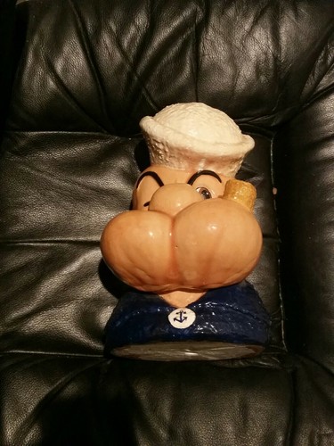 Popeye art piece Face Of Popeye Heavy Piece Some Nicks could be plaster 9x5.5in - Picture 6 of 11