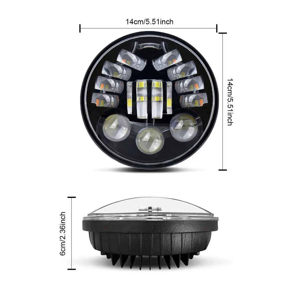 Faros LED INTERMITENTE para camioneta GMC C15/C1500 1961-1972 C2500 5-3/4"/5,75" Foto 2 de 4