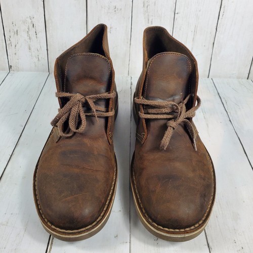 Clarks Bushacre 2 Chukka Desert Leather Boots 15522 Ankle High Mens Shoe Sz 10.5 - Picture 2 of 14