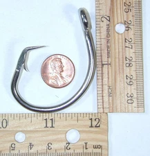 100 39965 size 15/0 Stainless Steel  Circle Hooks NEW