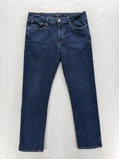 Lucky Brand 410 Athletic Slim Jeans Mens 36x30 Blue Dark Wash Stretch Denim