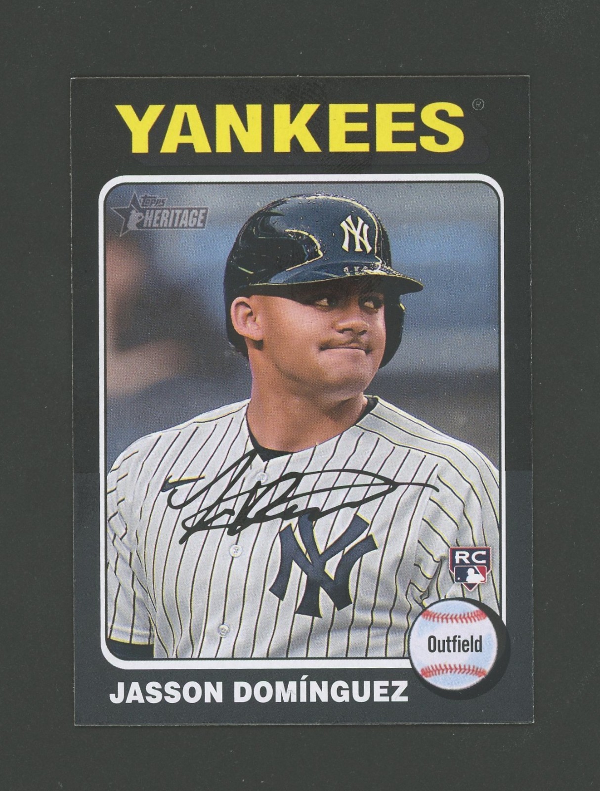 2024 Topps Heritage #399 Jasson Dominguez Black Border
