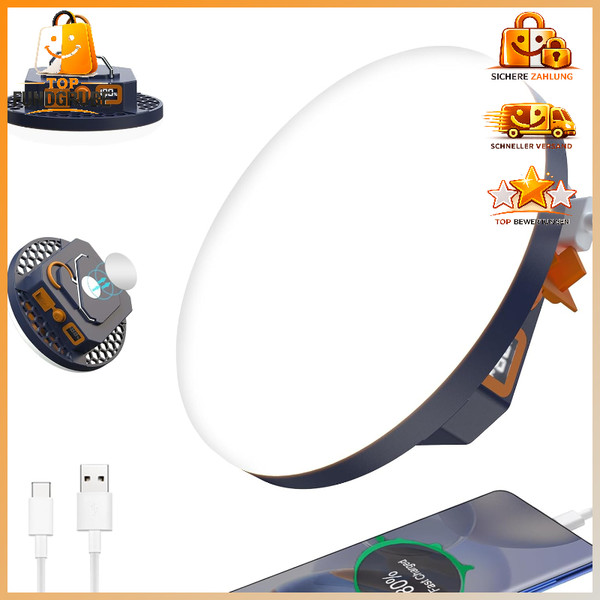Campinglampe Aufladbar Led 2000 Lumen 9900Mah Notfallleuchte FüR Camping Wandern-image