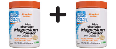2 x Doctors Best High Absorption Magnesium Powder, 100% (124,98 EUR/kg)