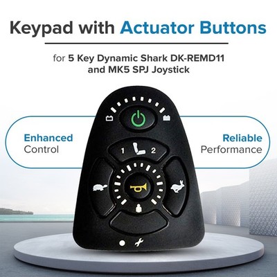 Keypad with Actuator Buttons for the 5-Key Dynamic Shark DK-REMD11