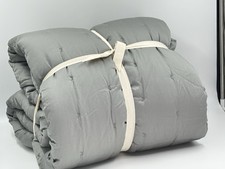 New West Elm TENCEL  Crescent Stitch Quilt  Full/Queen  Gray
