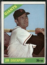 1966 Topps Jim Davenport San Francisco Giants #176