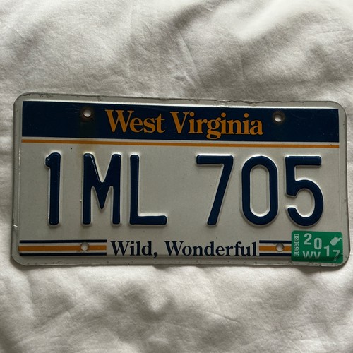 West Virginia Wild Wonderful Car Auto License Plate 2017 NICE Expired 1ML 705