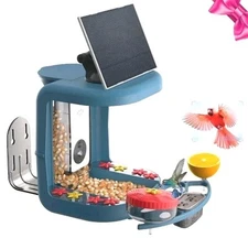 Smart Bird Feeder with Camera Solar Powered,2K Bird Watching Camera,AI Identi...
