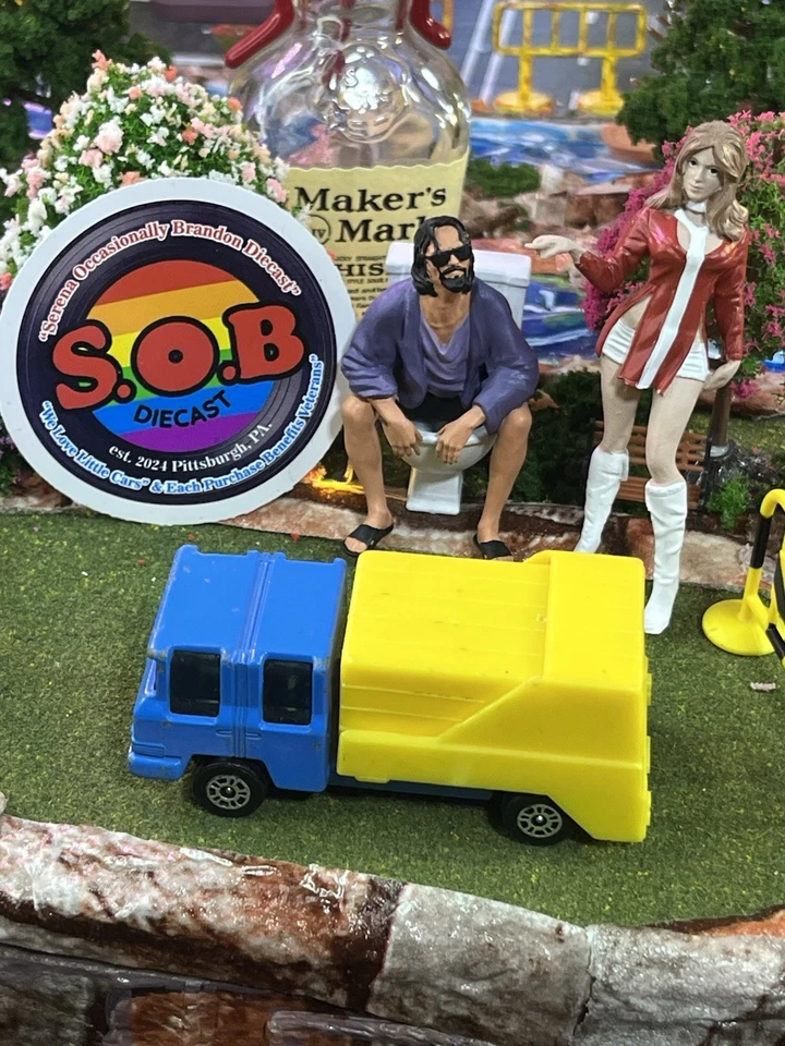 Corgi Juniors Refuse Truck Garbage Hauler Blue Diecast USED EX Condition - Image 4 of 4