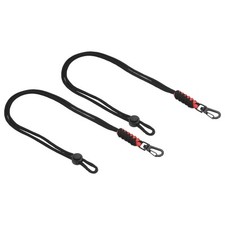 2Pcs Paracord Braided Lanyard Neck Keychain Adjustable Necklace Strap Red