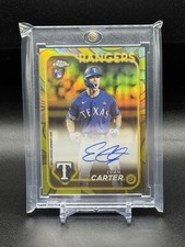 2024 Topps Gilded Collection - #CGA-EC Evan Carter Yellow/Gold Rookie Auto /75