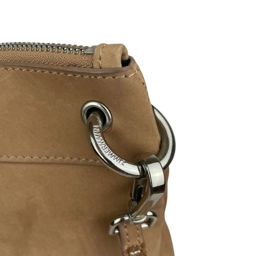 ZIMMERMANN Tan Bag Oversized Clutch Suede Leather Wrist Strap Internal Pockets - Picture 2 of 24