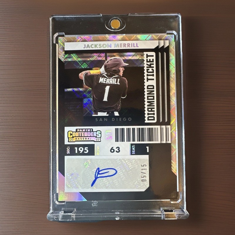 2022 Panini Chronicles Contenders Prospect Ticket Jackson Merrill #PT-JM Pirates