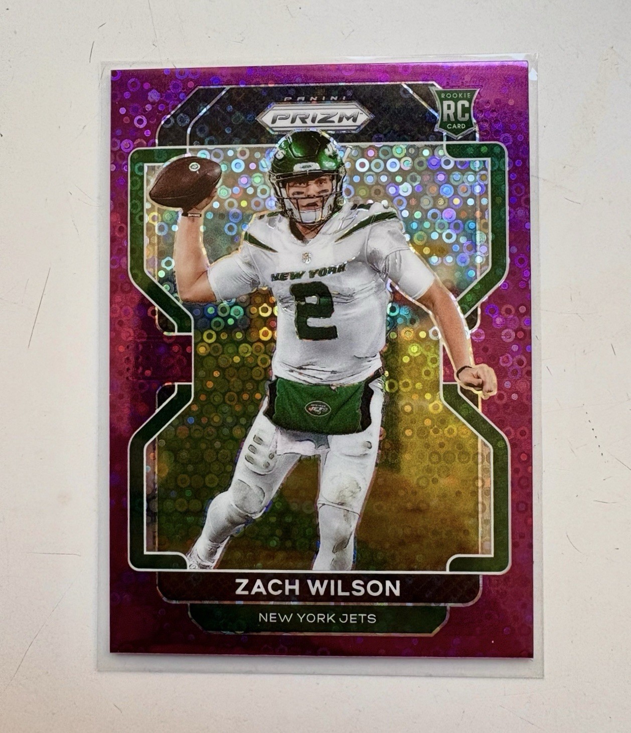 2021 Prizm ZACH WILSON No Huddle Purple Prizm RC 4/35 #332 SSP