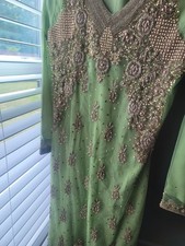 Pakistani Embroidered Net Dress