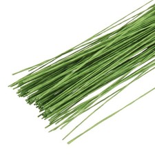 120 Pcs Florist Wire 0.55mm 24 Gauge Floral Flower Stem Wire, Light Green