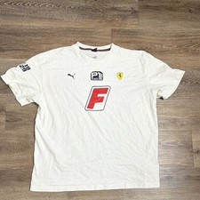 Puma Scuderia Ferrari Formula 1 White XL Men's T-Shirt Racing Official Licensed