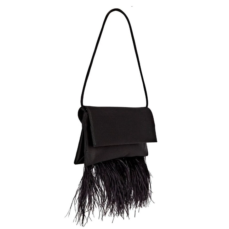 Bolso sin asas Loeffler Randall para mujer Charlee con solapa de plumas (precio de venta sugerido por el fabricante $295) Foto 2 de 4