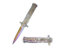 8.5" Heavy Duty Spring Assist Tactical Pocket Knife Folded Survival Knife w/Clip