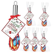 Sets Christmas Whisk Baking Supplies Gifts Includes Stainless Steel Whisk, 6