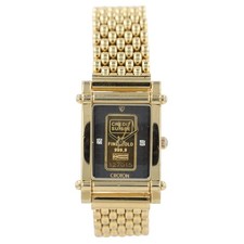 Croton Ingot 1 Gram Credit Suisse Black and Gold Dial Quartz Men's Wriswatch