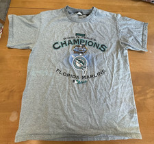 Florida Marlins 2003 100th Anniversary World Series Champions T-Shirt Size L