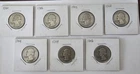 Lot of 7 Circulated 90% Silver Washington Quarters 1940-1946 Silver- See Photos