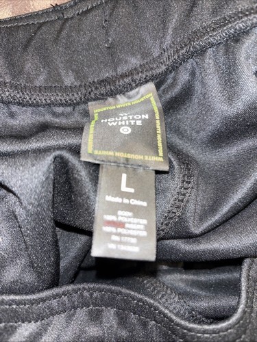 White Houston Track Pants Men's Size Large 2 Zipper Pockets On Front - Picture 5 of 8