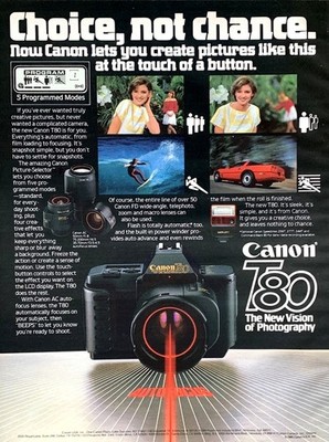 1985 CANON T80 The New Vision of Photography Vintage PRINT AD