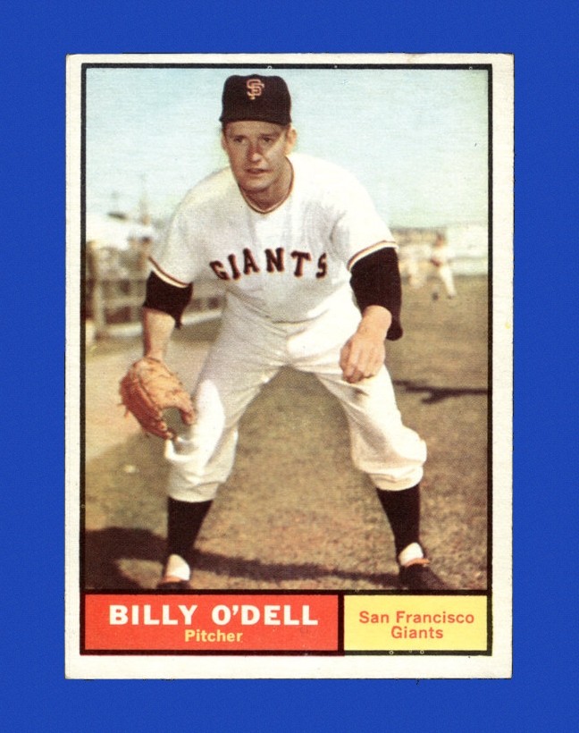 1961 Topps Set-Break # 96 Billy O'Dell EX-EXMINT *GMCARDS*
