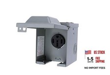 50 Amp 125/250 Volt Power Outlet Box, Enclosed 50A NEMA 14-50R Outlet Box