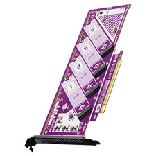 PCIE 5.0 X16 to 4 Port M.2 NVMe Adapter Card PCIe 16x 5.0 Gen5 4-Disk Split Card