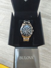 Bulova Chronograph Watch with Box and Instructions Excellent Condition