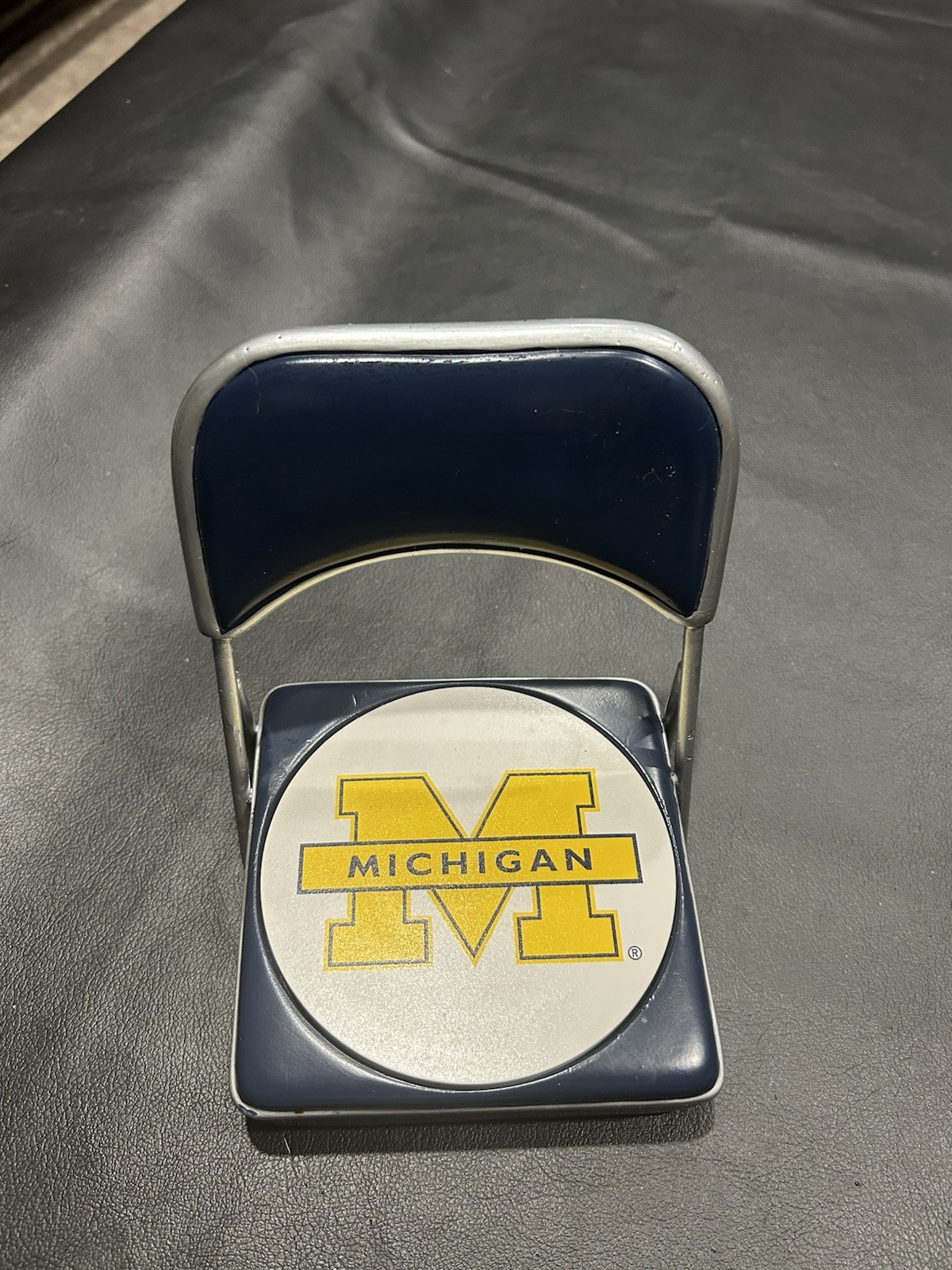 Michigan Wolverines Vintage NCAA Mini Bleacher Chair Beverage Coaster