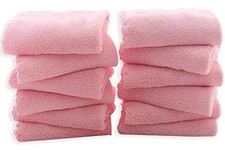 12 Pack Premium Washcloths Set - Quick Drying - Soft Microfiber Coral Velvet